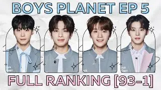 [FULL] BOYS PLANET OFFICIAL RANKING EP 5 || [93 - 1]