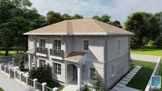Proiect casa duplex - animatie video de la exterior, realizata in Lumion - #duplex #home