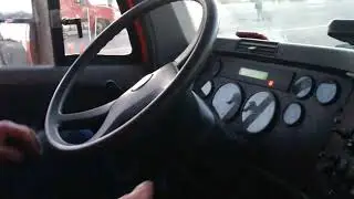 Pre-Trip inspection demo by C1 Truck Training School instructor Steve - part 2 in cab