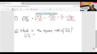 Common Entrance Question  Square Root of Fractions