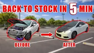 Taking My 9th Gen Civic Si Back To Stock In 5 Minutes