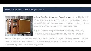 DTSS 4th: Federal Pure Trust Contract Organization