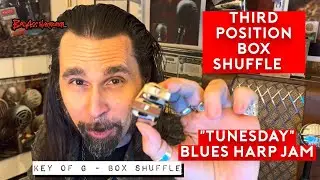 How To Not Suck with a Box Shuffle - Blues Harmonica Jam  - 3rd Position Harp Licks  - Tunesday 89