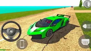 🌈 RGB Lamborghini V2 Neon Speed Attack | Luxury Night Run | Indian Car Map 3D Game
