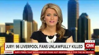 Families of Hillsborough victims sing outside the inquest - 