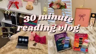 30 minute reading vlog w/ rain sounds 🌧️📖🧸