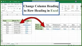 Excel Transpose: Convert Columns to Rows