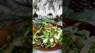 Winter in Rivendell✨Spiced Pear, Endive and Arugula Salad with Candied Pumpkin Seeds🍐
