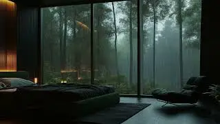 Deep Night Rain Behind the Window 🌧️ Quiet Indoor Ambience for Sleep