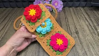 Ep1. Bolso Tutorial de Granny (cuadro) de flor a crochet paso a paso #crochet 
