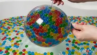 Satisfying ASMR   Water Balloon Orbeez Popping 💧battub