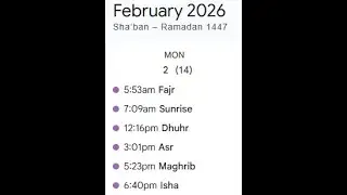 Add Prayer Times to Google Calendar for 2026 in 5 minutes using a macro in Excel.