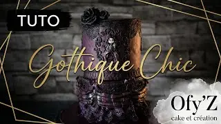 🎂🖤 TUTO Cake Design Gothique : Drapé & Dentelle élégante | Gâteau chic et sombre 👑