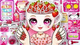 💖Paper DIY💖 Brainrot Ballerina Cappuccina Strawberry Skincare + Makeup Blind Bag Unboxing ASMR