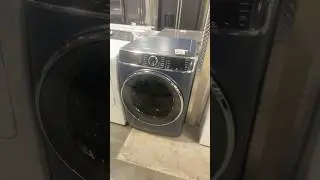 GE General Electric profile front load gas dryer blue