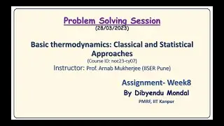 NPTEL Tutorial - Week8 -Different distributions, calculating microstates for multiple energy levels
