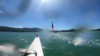 Como velejar um Hobie cat 14 no Norte da ilha de Florianópolis