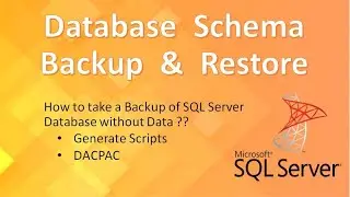 Как создать резервную копию схемы базы данных на сервере SQL || Резервное копирование схемы базы ...