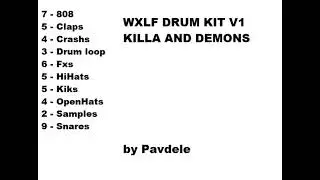 trap metal drum kit WXLF Drum kit