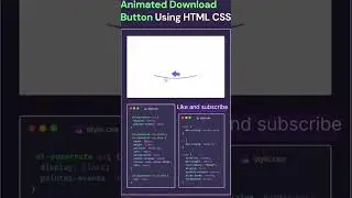 Animated Download Button #html #csscoding #cssanimation #coding