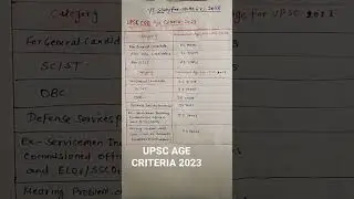 UPSC CSE EXAM AGE CRITERIA 2023/ UPSC Maximum & minimum age limit 2023 exam...