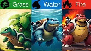 AI GENERATED DIFFERENT TYPES OF BLASTOISE