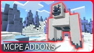Minecraft PE Addons - GIANT YETI?! New Monsters! - Best MCPE Addons 1.1 / 1.2 / 1.1.5