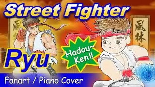 Vintage style Game~Street Fighter~Ryu THEME~#streetfighter #game #pianocover #Ryu #fanart