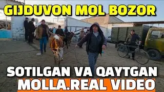 БУХОРО ГИЖДУВОН МОЛ БОЗОР СОТИЛГАН ВА КАЙТГАН МОЛЛА РЕАЛЬ ВИДЕО. 