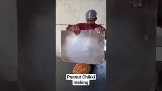 Peanut Chikki making in India