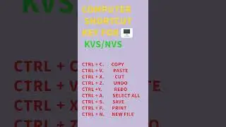 KVS NVS COMPUTER SHORTCUTKEY #kvs #nvs #studymotivation #upsc