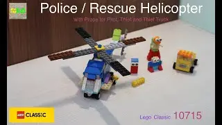 Lego Helicopter || Lego Classic 10715 - Build Instructions for Police's Rescue and Cargo Helicopter