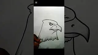 How to Draw Face Eagle Tutorial Marker Sketch Simple#shorts