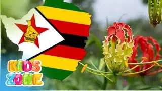 National Flowers of the world for kids | Flags & countries names with national Flowers