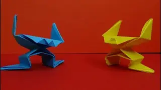 Origami Easy Jumping Rabbit - How to make a paper Fidget Rabbit