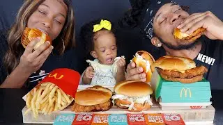 McDonald&rsquo;s NEW Crispy Fried Chicken MUKBANG | TRYING THE NEW MCDONALD&rsquo;S CHICKEN SANDWICHES (REVIEW)