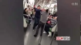 Glorious fight on Shanghai Metro Line 2