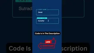 Input Floating Label CSS | CSS and HTML #frontend #htmlcss