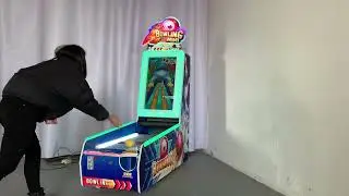 Mini bowling Arcade Machine - Roll the Physical Bowling Ball Down the Lane And Hits The Video Game