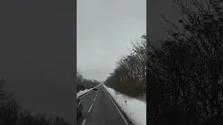Snowy single lane vibes in Germany