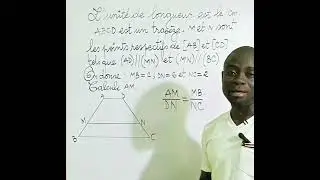VOICI UNE AUTRE FAÇON D'APPLIQUER LA PROPRIÉTÉ DE THALÈS