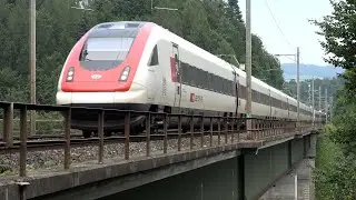Zugbegegnung RABDe500 - Trains On Bridge