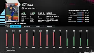 【MLBTheShow25Stats/メジャーリーグ選手能力】Tigers 29 Tarik Skubal DET タリック・スクーバル選手