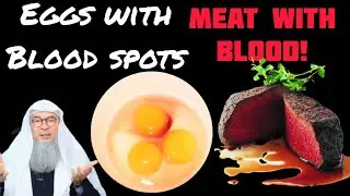 Can we eat eggs with blood spots & meat that has blood in veins etc? - Assim al hakeem