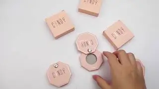 Custom 1 Color Octagonal Small Paper Single Empty Eyeshadow Palette Pan Packaging Case