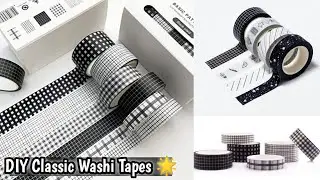 How to make Washi Tapes at home easily 🌟 DIY Washi Tapes 😍 #craftersworld #journal #journalsupplies