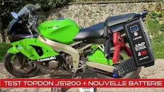 TEST BOOSTER TOPDON JS1200 + REMPLACEMENT DE BATTERIE KAWASAKI ZX6R