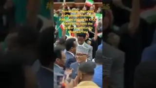 Somaliland President Abdirahman Mohamed Abdullahi arrives at KICC, Nairobi, to meet Somalilanders