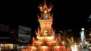Beanre visits Chiang Rai's clock tower light show