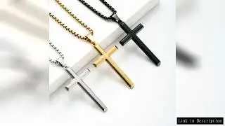 Collier Homme Spiritual Male Minimalism Stainless Steel Necklace Man's Jesus Cross Necklace for Man